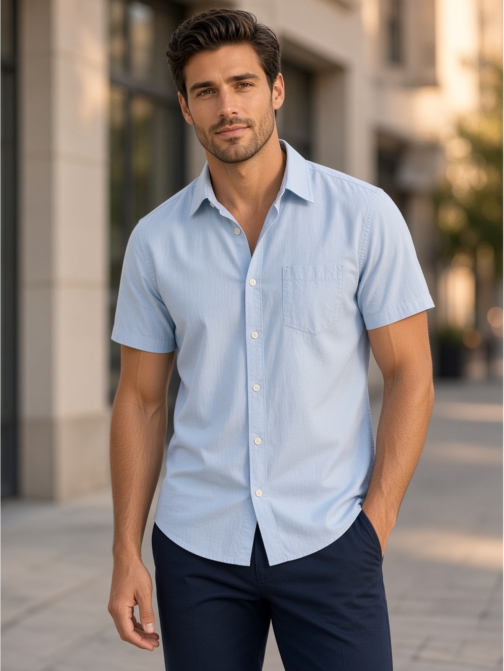 Hawker Rye cotton shirt size L